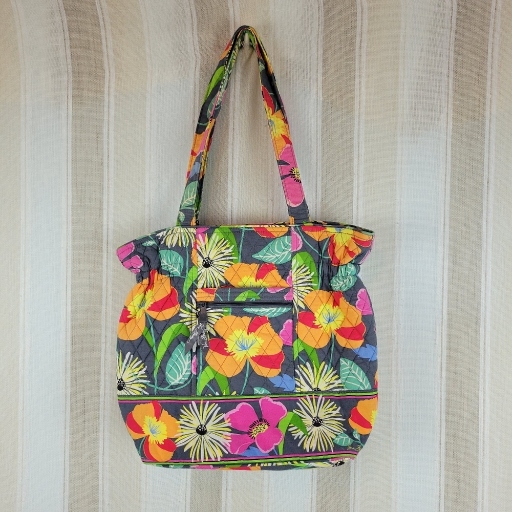 Vera Bradley‎ Tote Bag Jazzy Blooms Print Floral Purse Colorful
